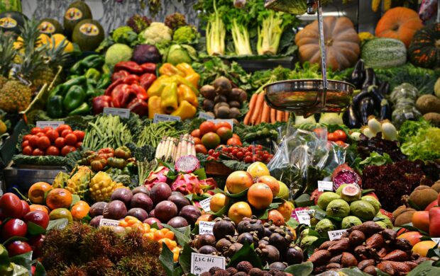 assorted fruits at the market